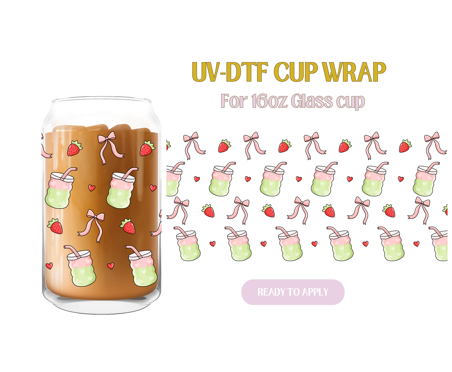 Adorbs Strawberry Matcha UV-DTF Wrap