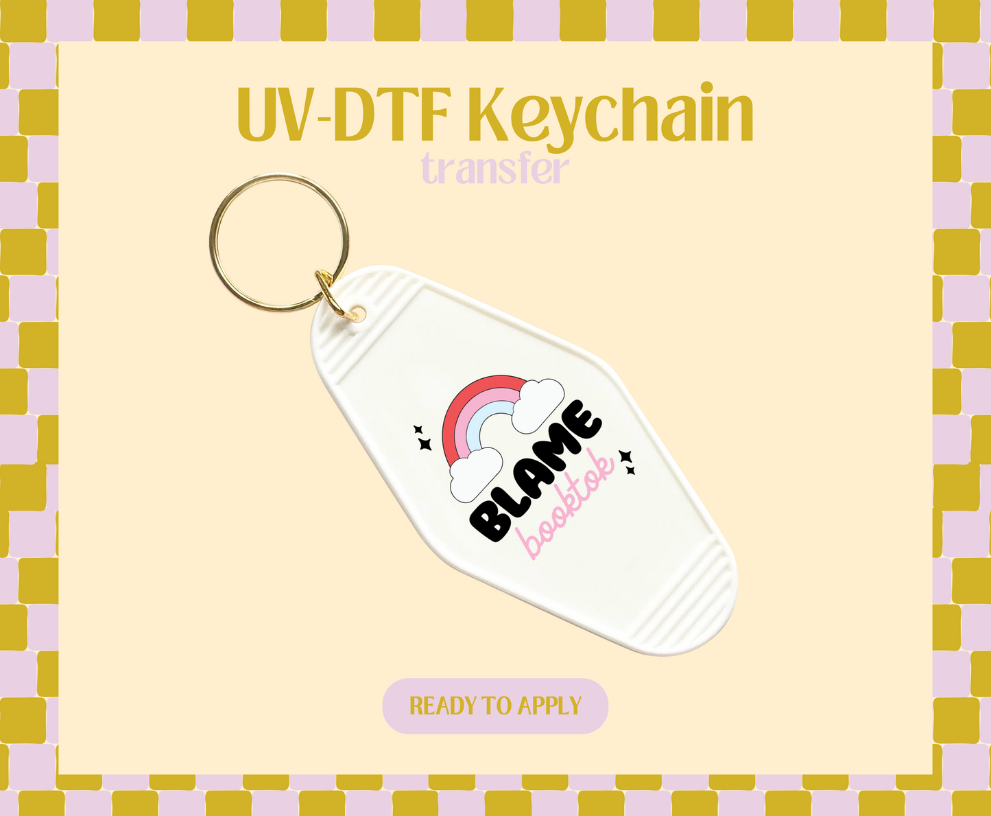 Blame Booktok UV-DTF Keychain