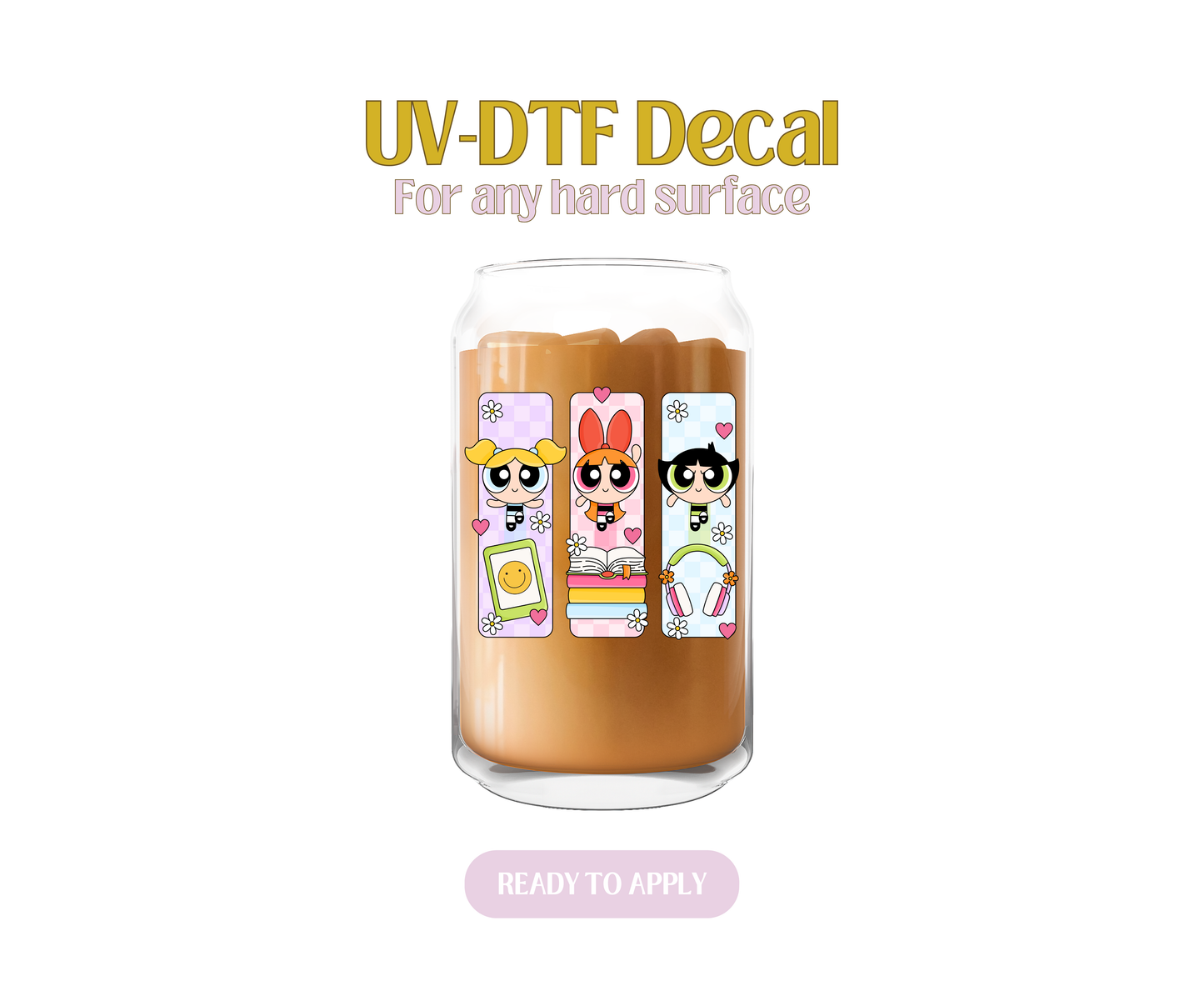 Bookish Puff Girls UV-DTF Decal