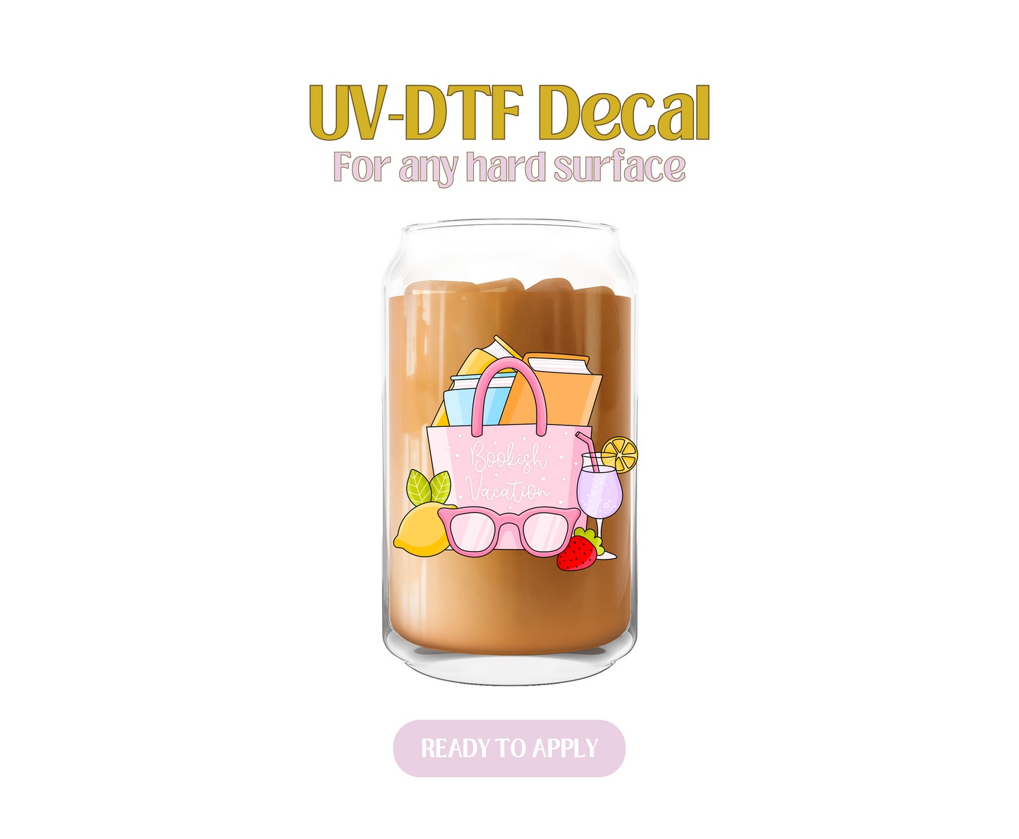 Bookish Vacation Bag UV-DTF Decal