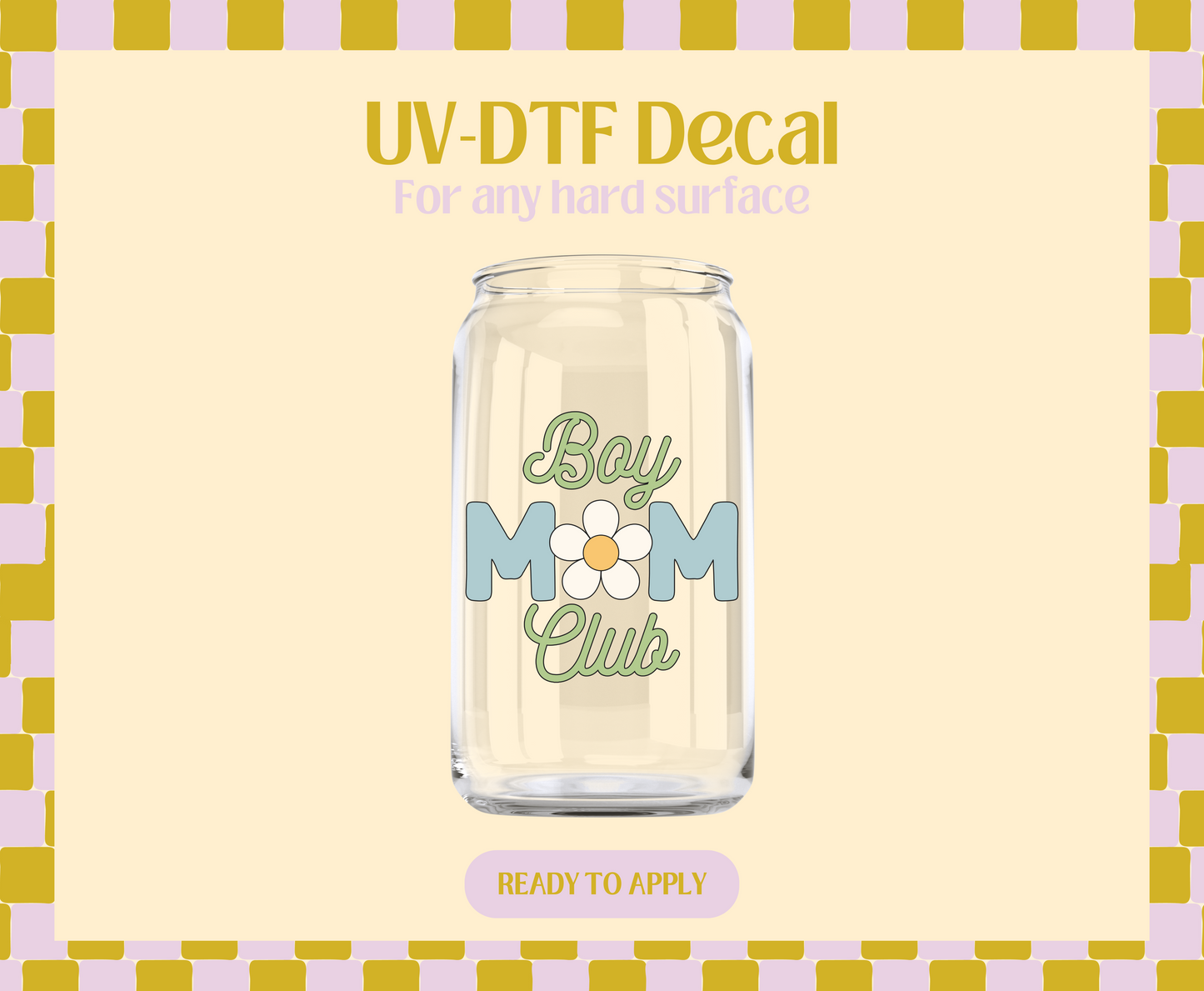Boy Mom UV-DTF Decal