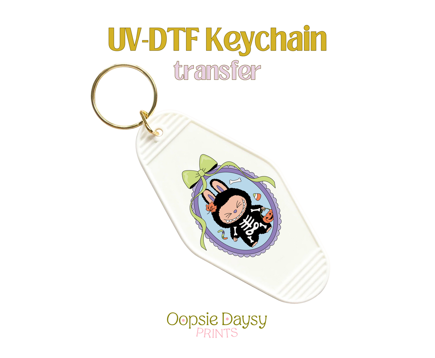 Bubu Skeleton UV-DTF Keychain