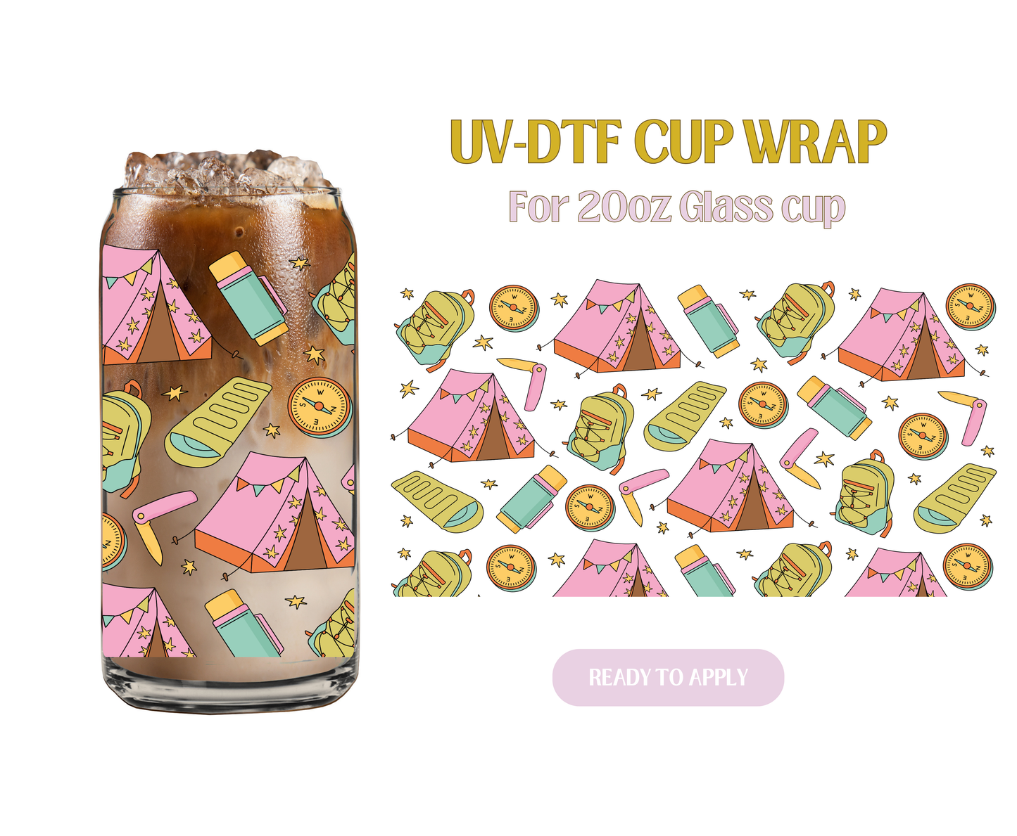 Camp Therapy 20oz UV-DTF Wrap