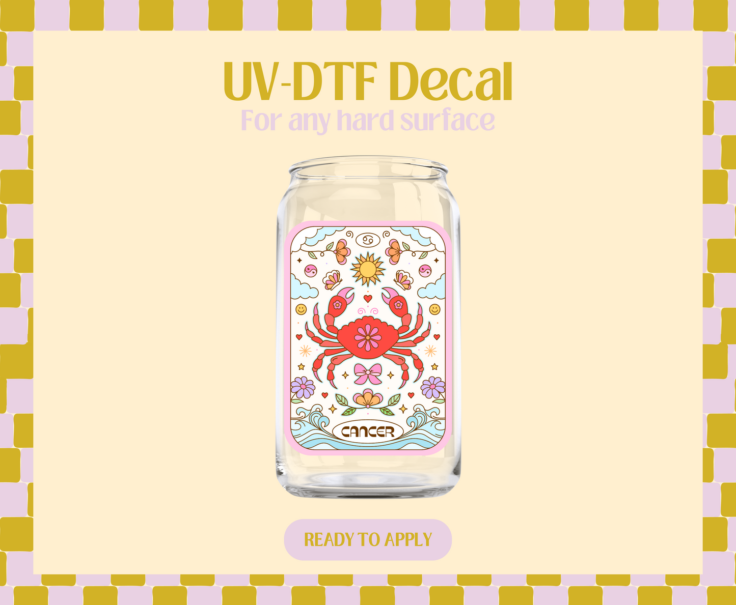 Cancer Tarot UV-DTF Decal