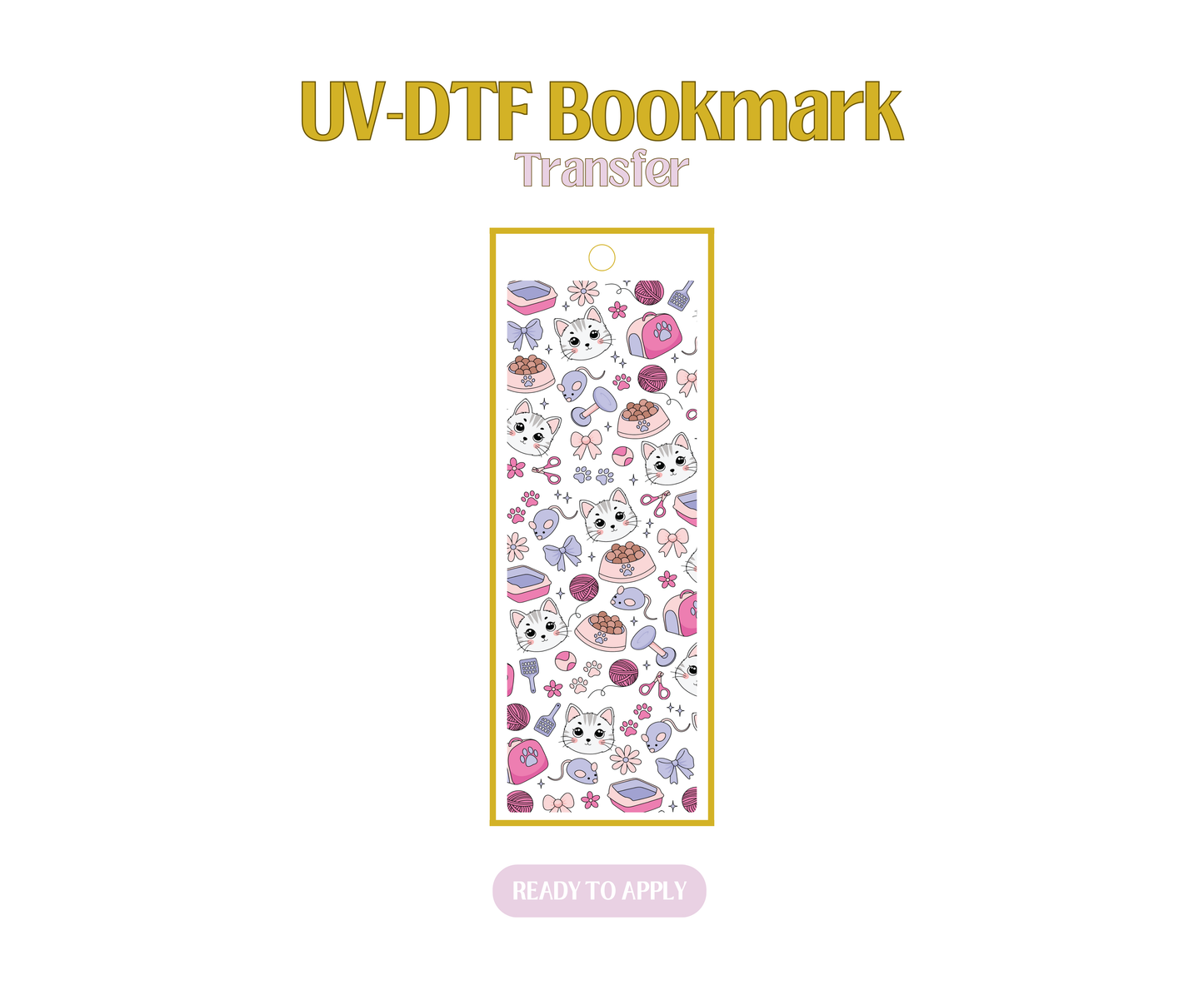 Cat Mom 2 UV-DTF Bookmark