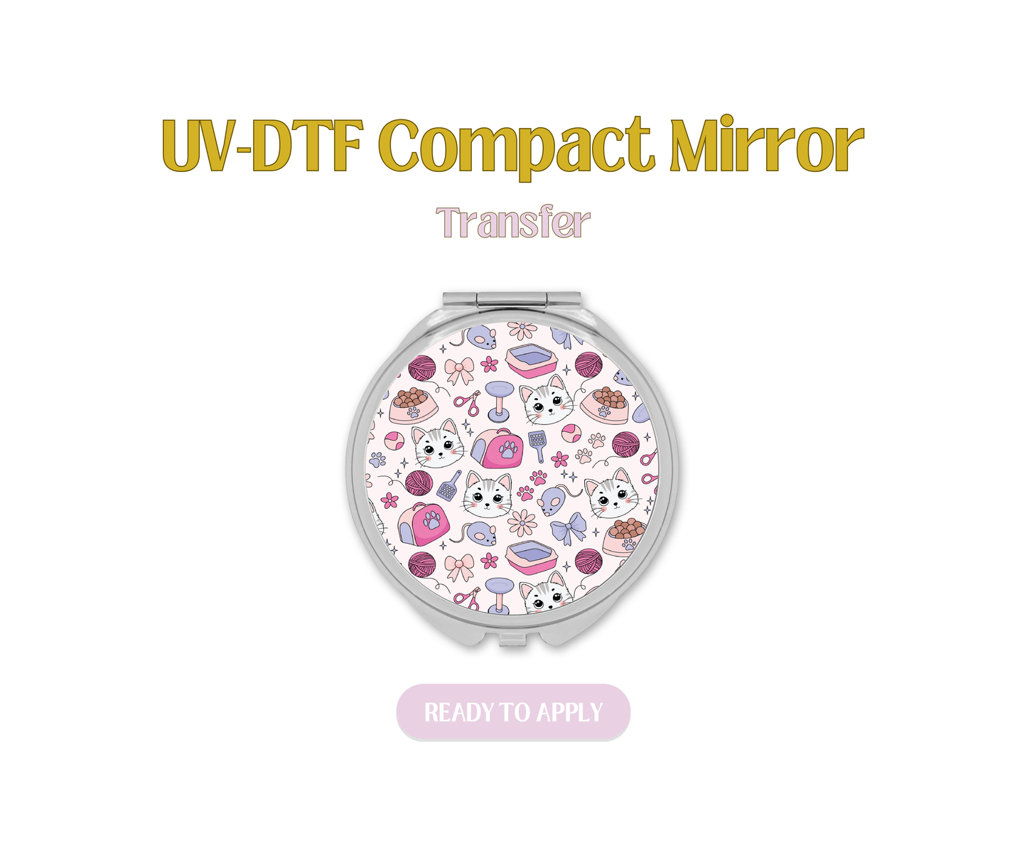 Cat Mom 2 UV-DTF Compact Mirror