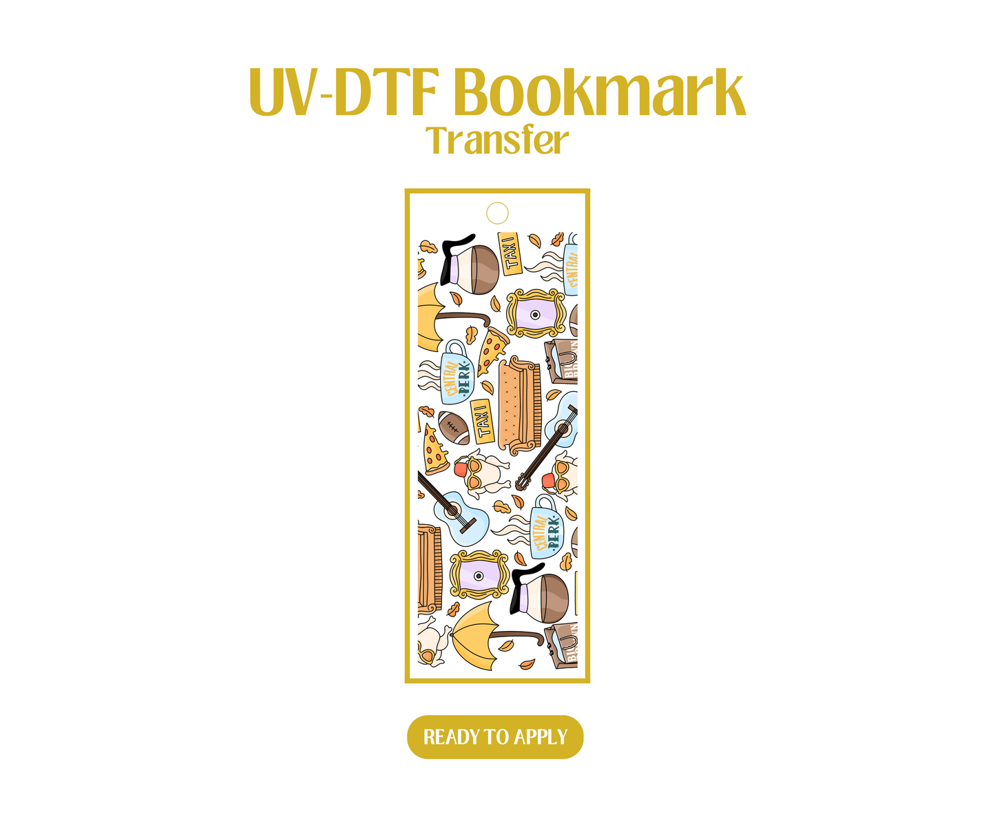 Central Perk UV-DTF Bookmark
