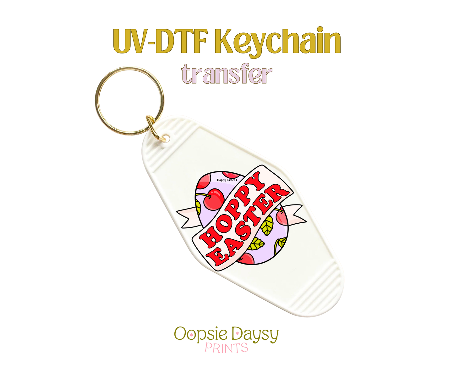 Cherries Hoppy Easter UV-DTF Keychain