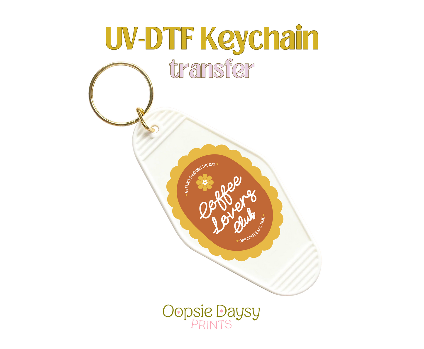 Coffee Lovers Club 70s UV-DTF Keychain