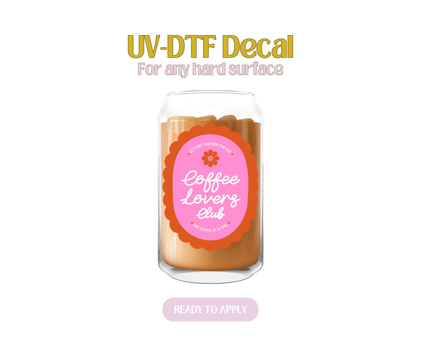 Coffee Lovers Club Orange UV-DTF Decal