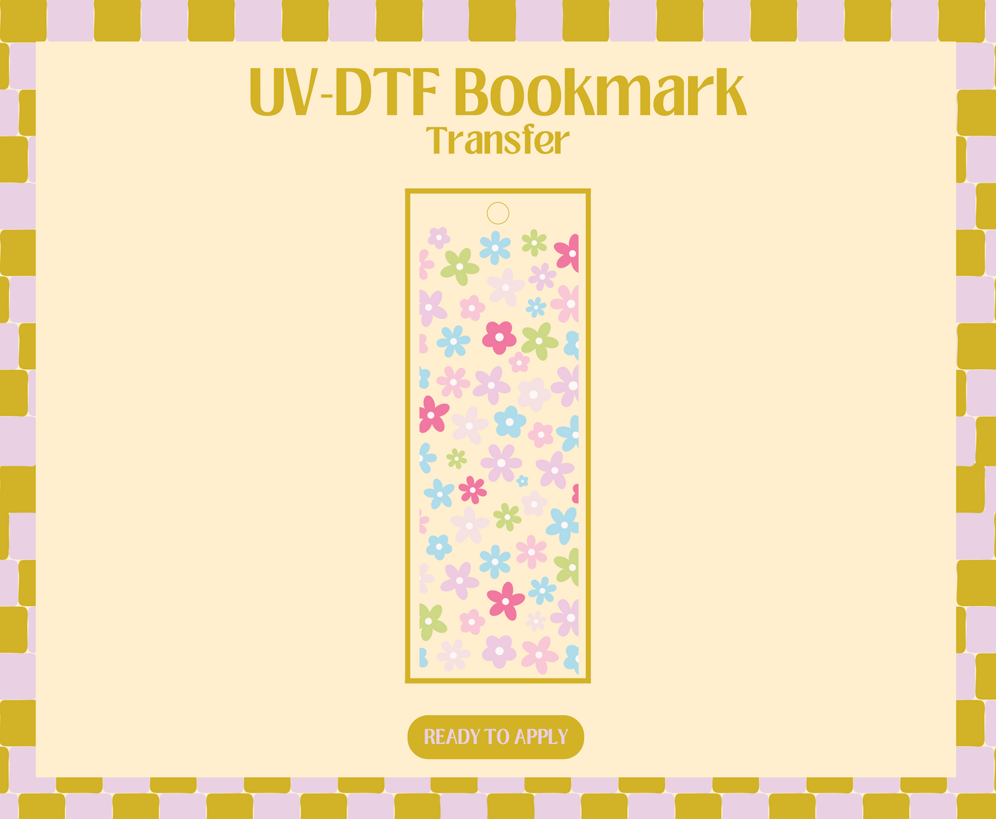 Colorful Daisies UV-DTF Bookmark