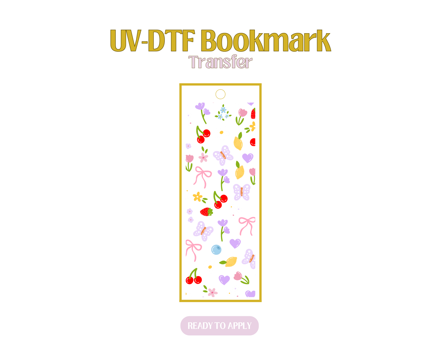 Colorful Summer Garden UV-DTF Bookmark