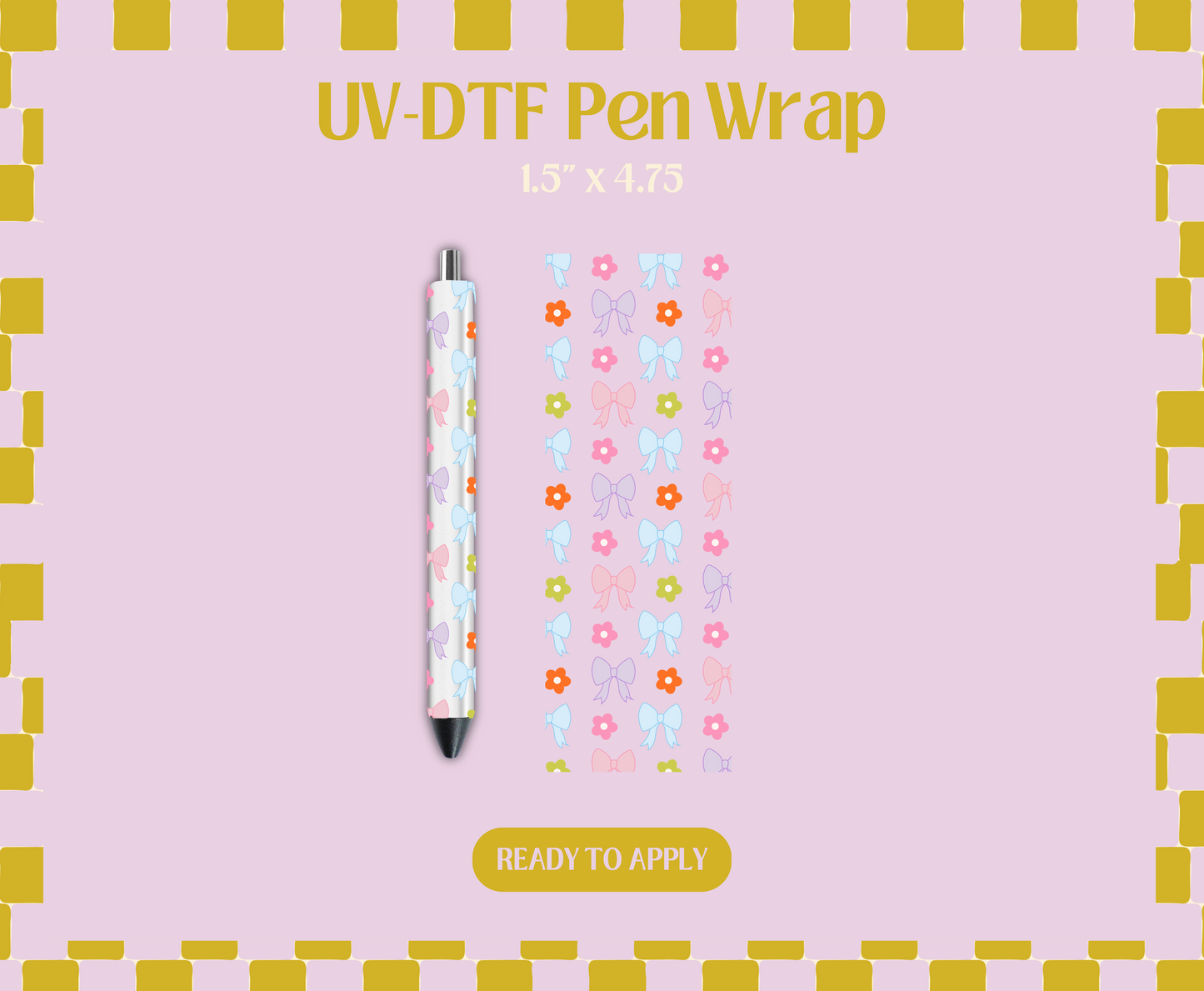 Colorful Spring Coquette UV-DTF Pen Wraps