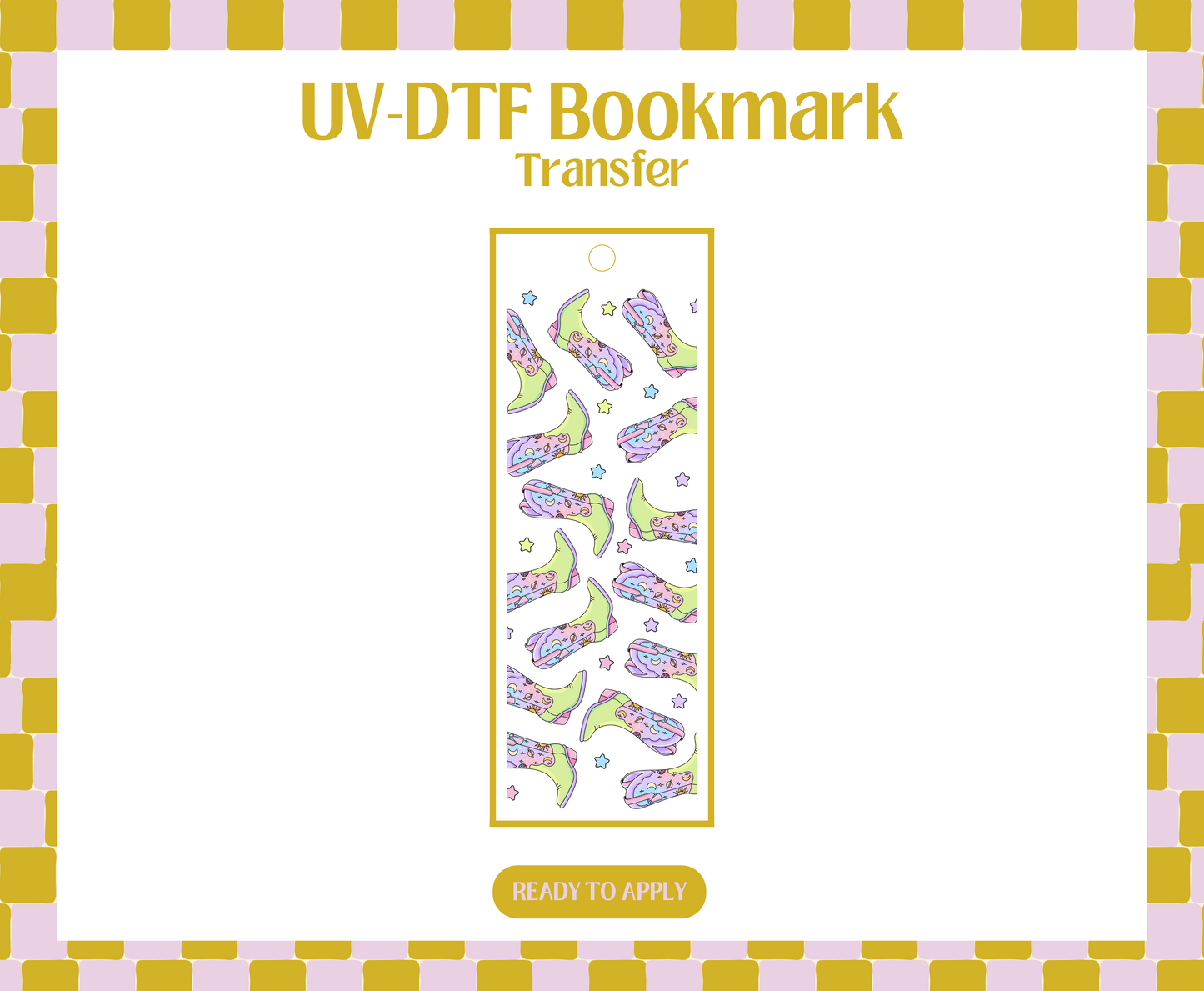 Cosmic Cowgirl UV-DTF Bookmark