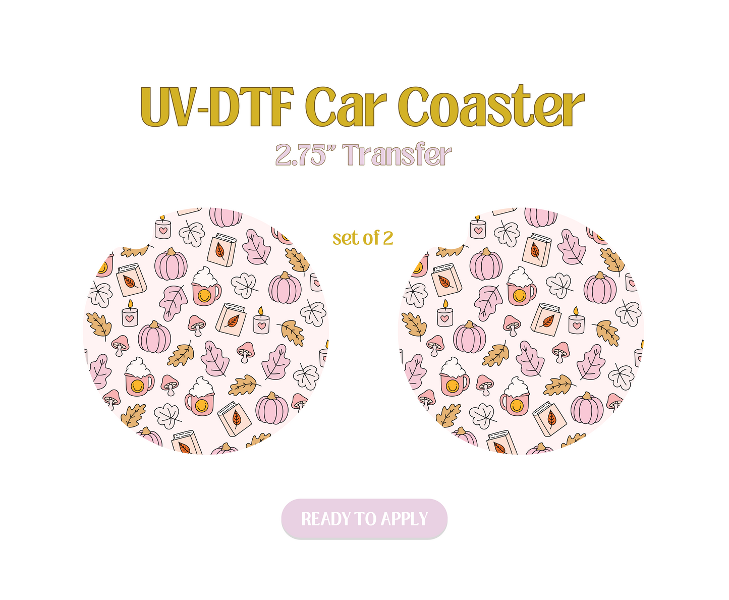 Cozy Things UV-DTF Car Coaster