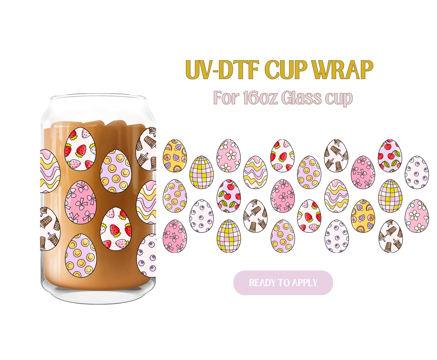 Cutie Easter Eggs UV-DTF Wrap