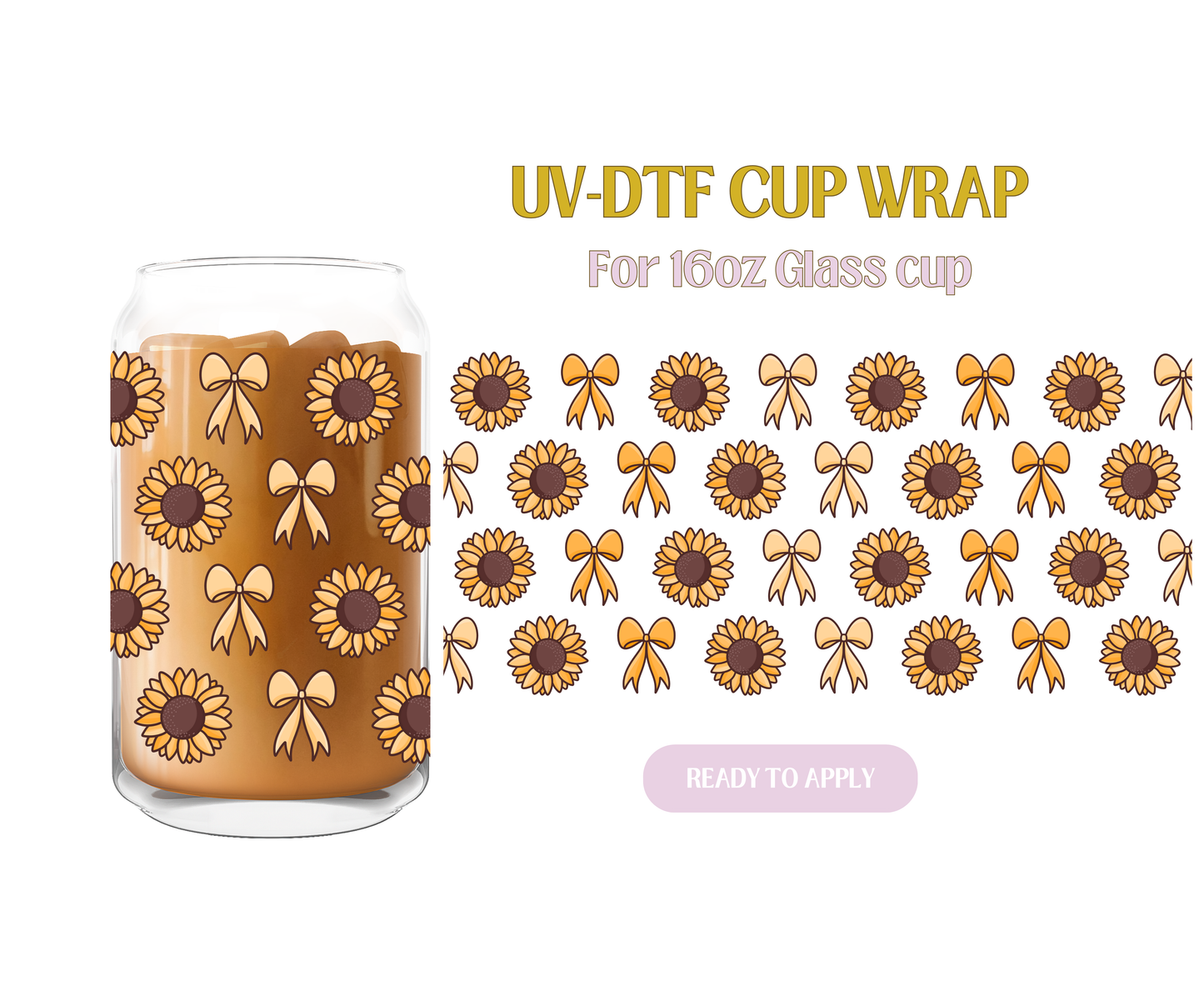 Cutie Sunflower UV-DTF Wrap