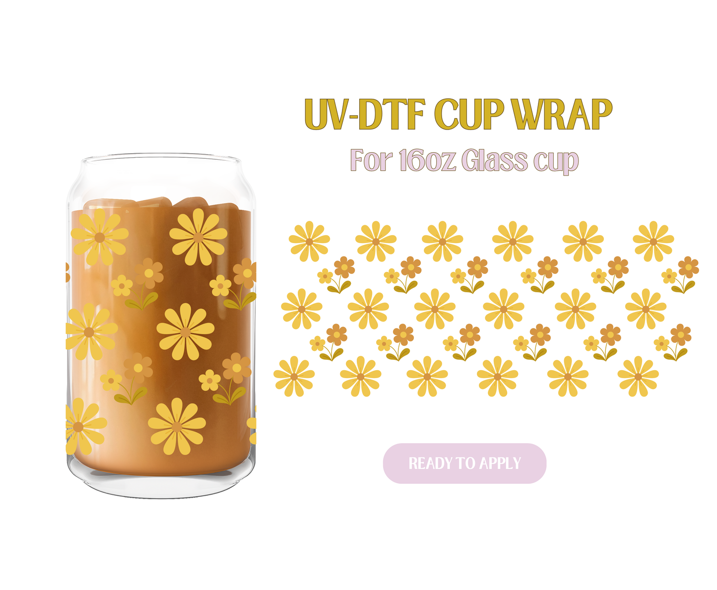 Daisy Vintage UV-DTF Wrap