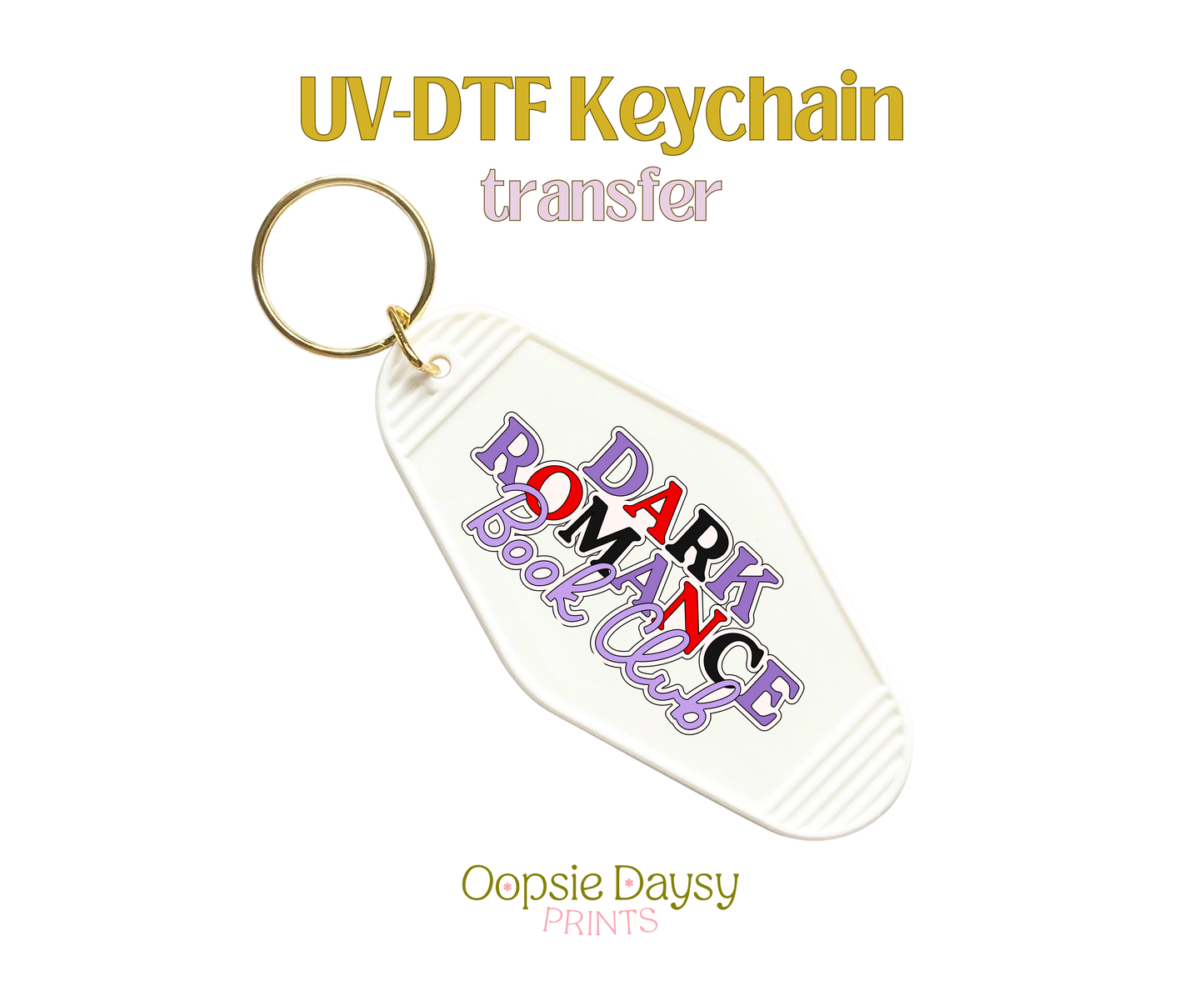 Dark Romance Book Club UV-DTF Keychain