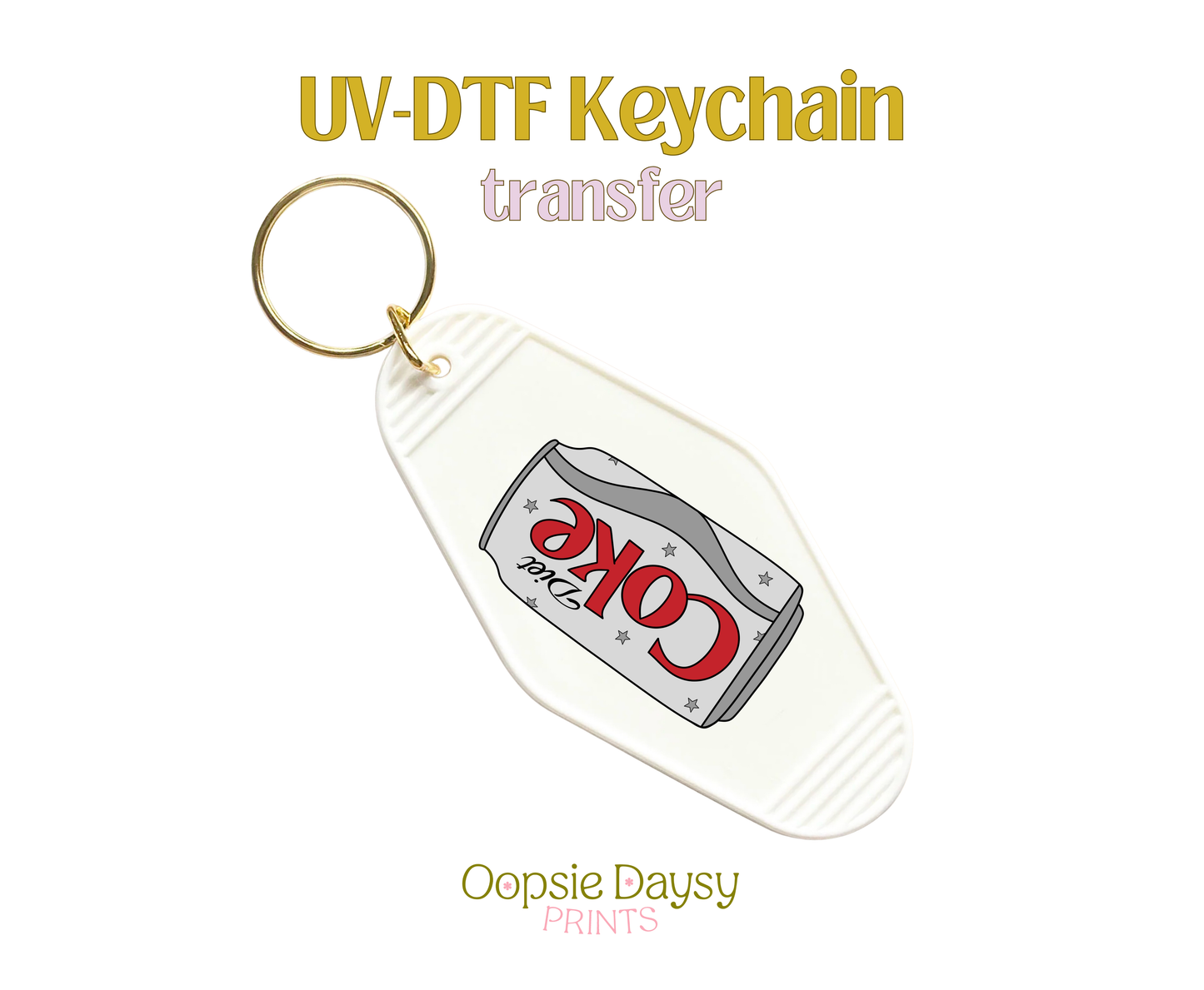Diet Coke Classic UV-DTF Keychain