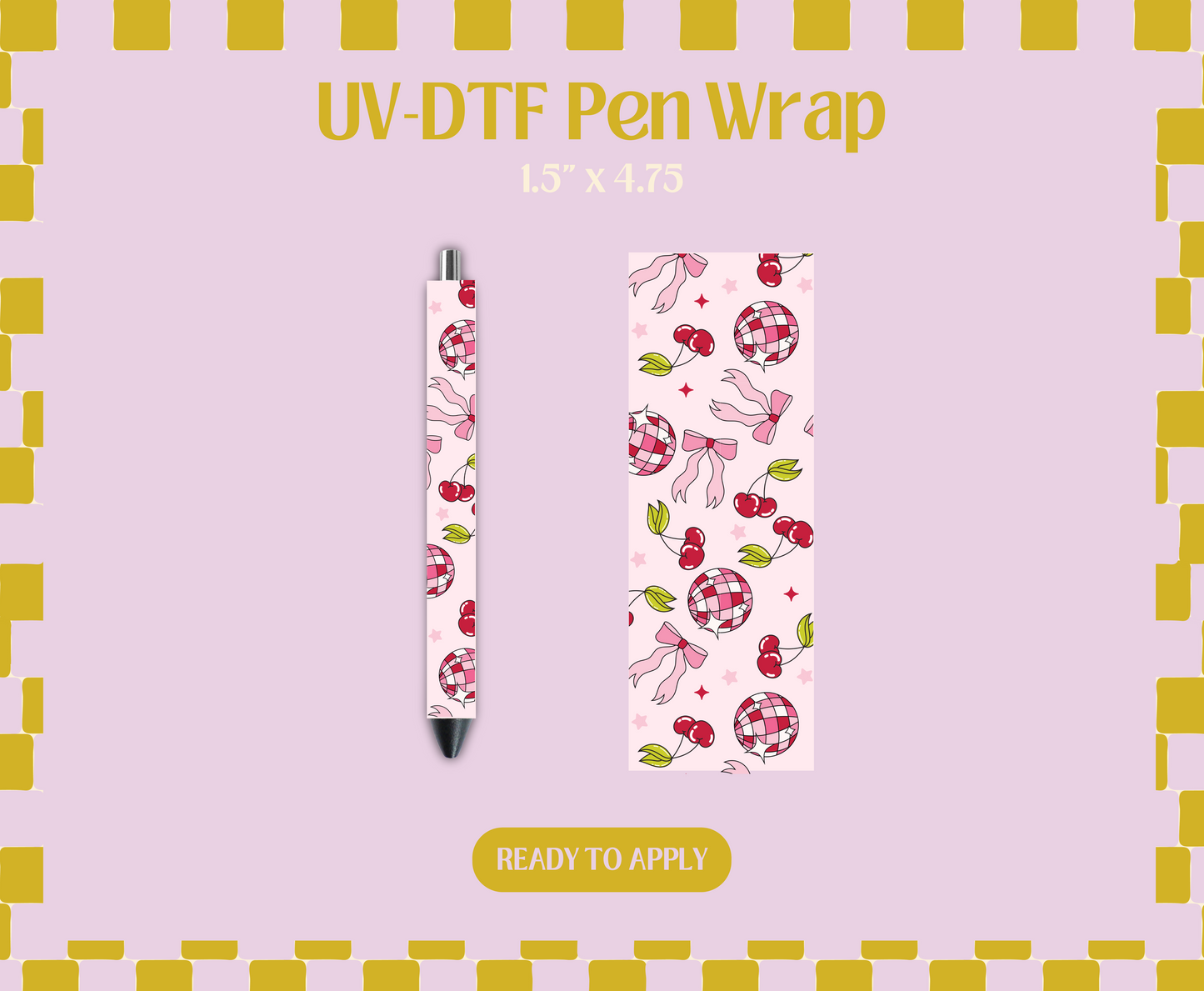 Disco Coquette UV-DTF Pen Wraps
