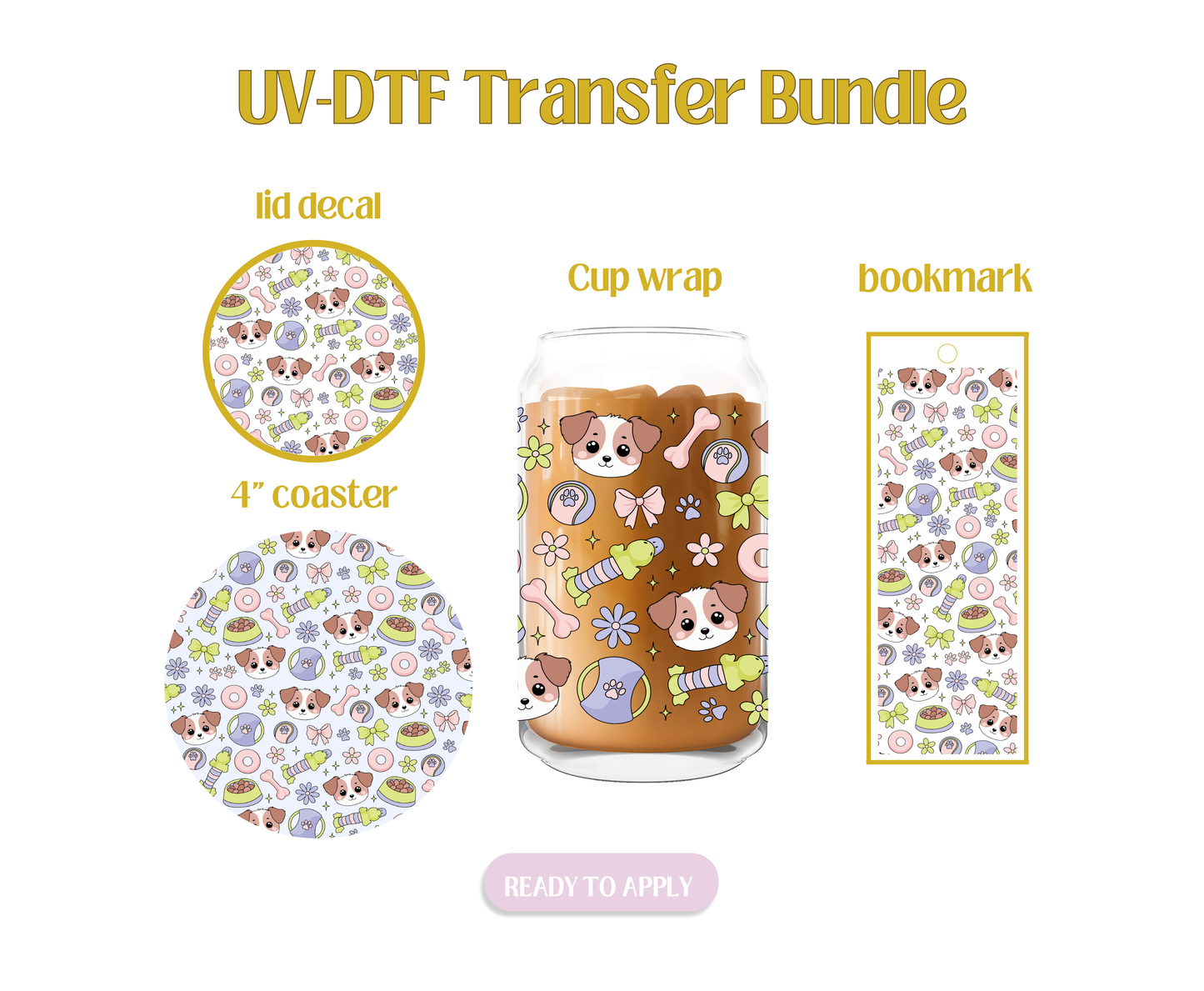 Dog Mom 2 UV-DTF Transfer Bundle