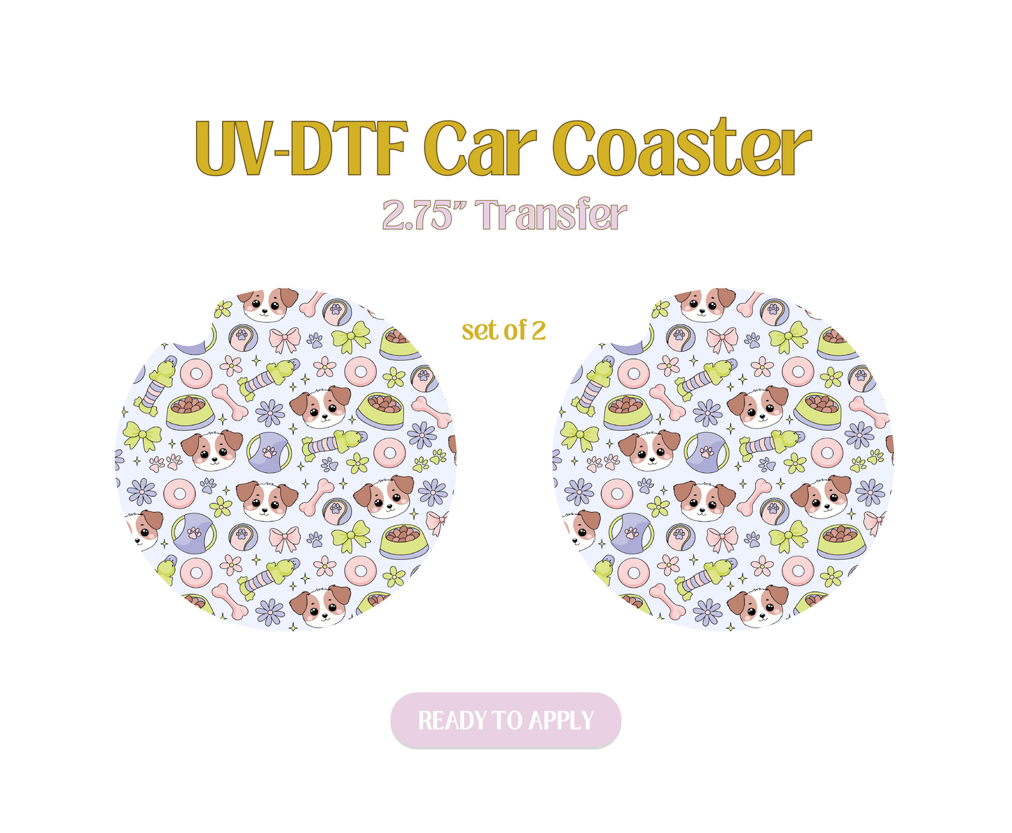 Dog Mom 2 UV-DTF Car Coaster