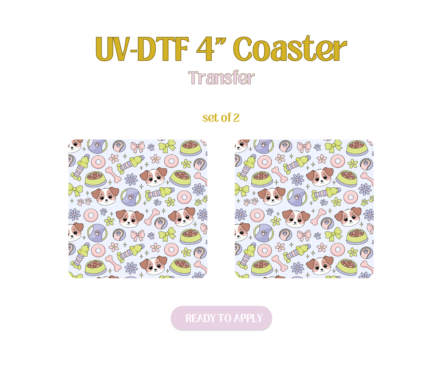 Dog Mom 2 UV-DTF 4" Coaster