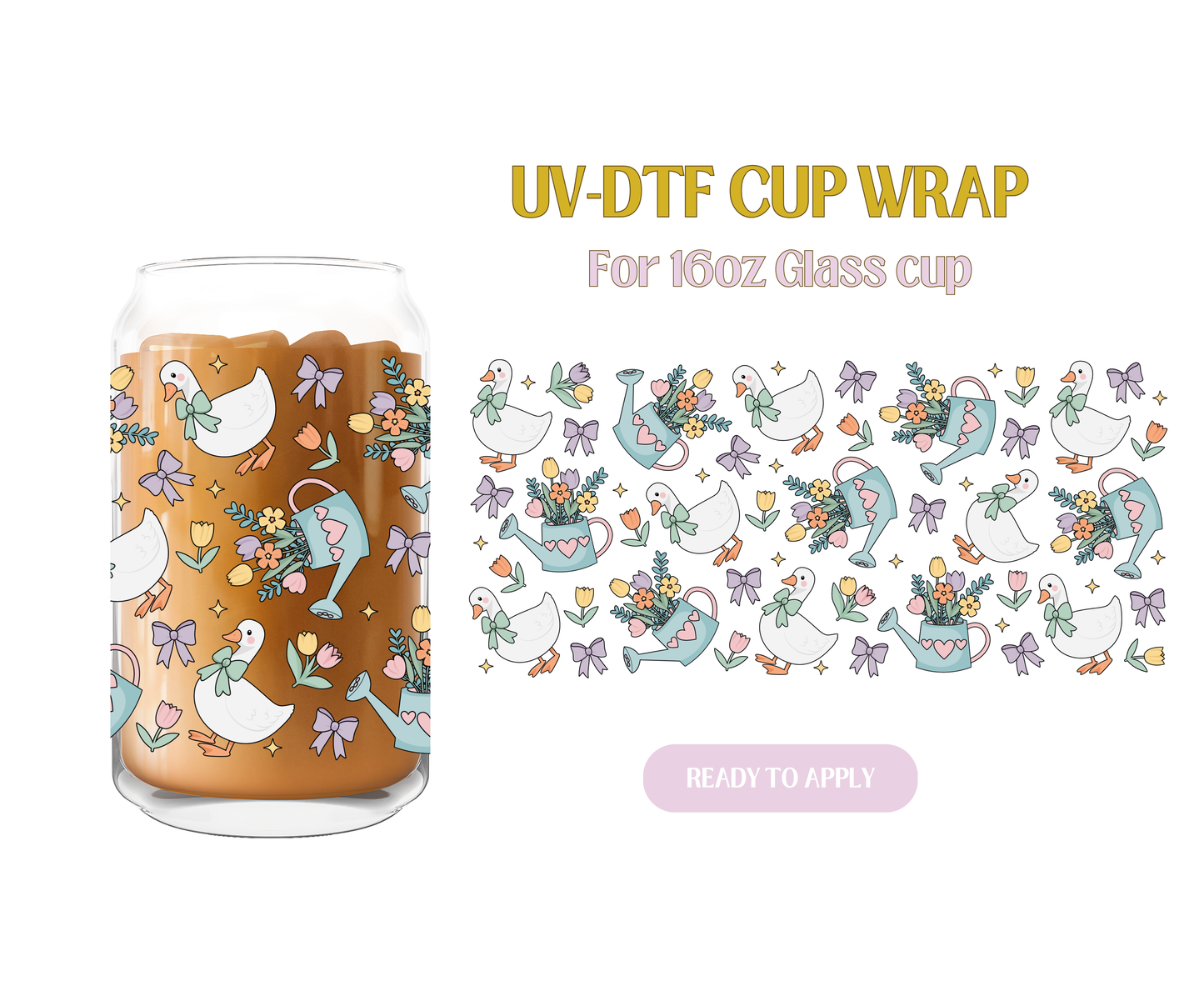 Duck and Flowers UV-DTF Wrap