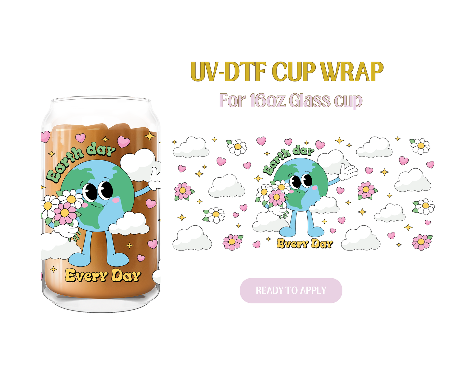 Earth Day UV-DTF Wrap