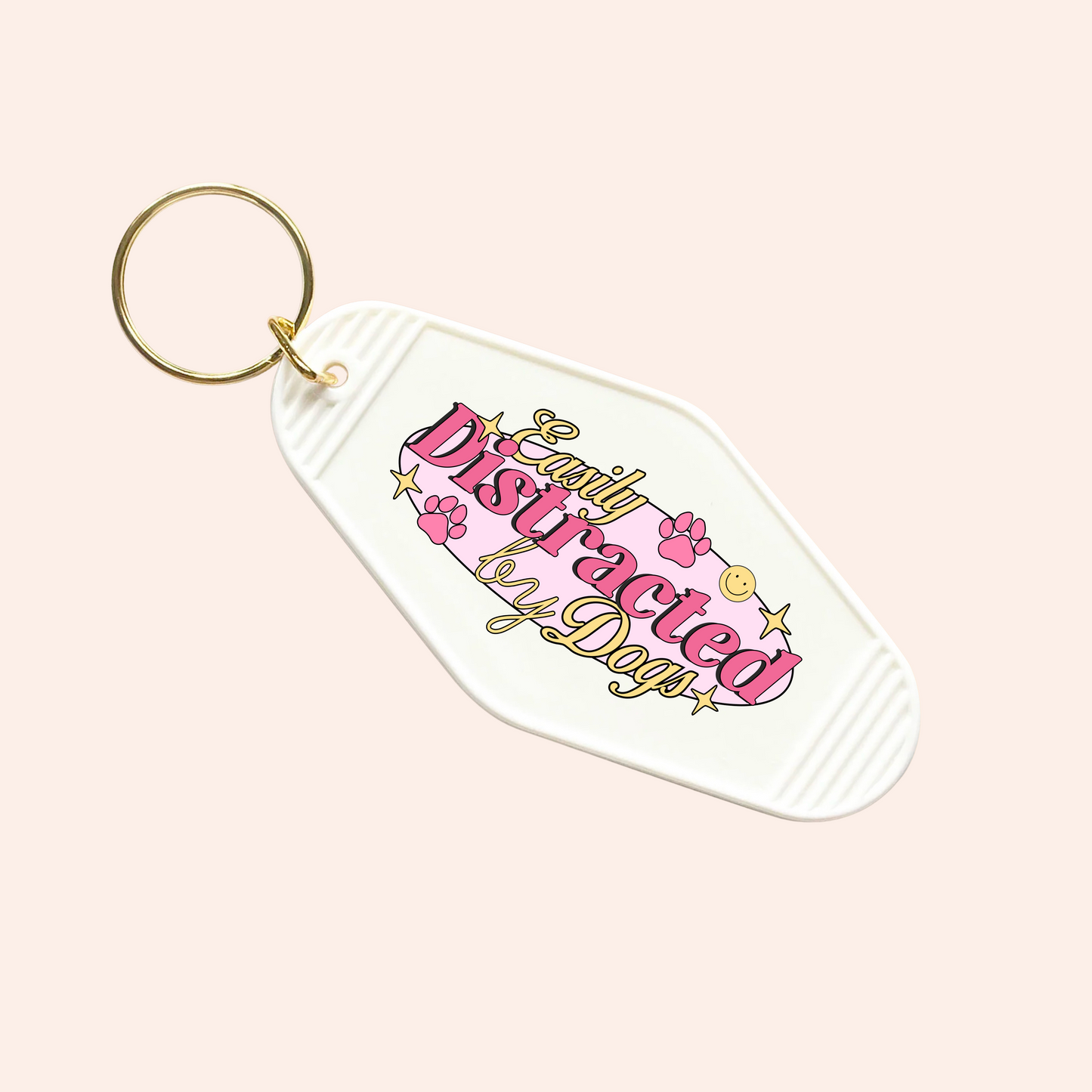 Easily Distracted by Dogs UV-DTF Keychain