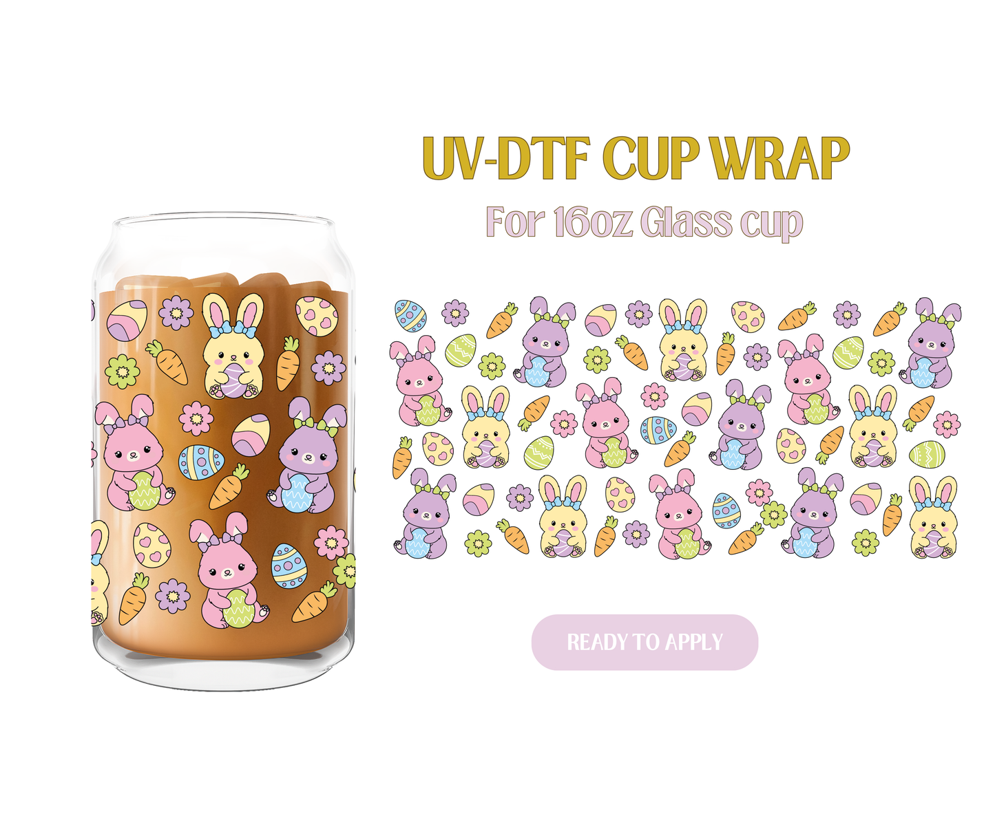 Easter Bunnies UV-DTF Wrap
