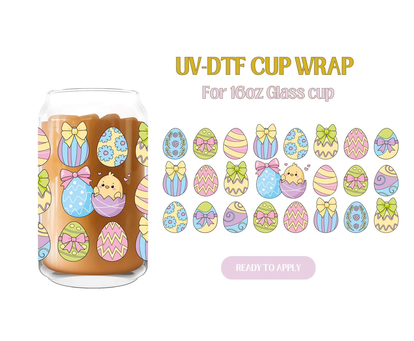 Easter Eggs UV-DTF Wrap