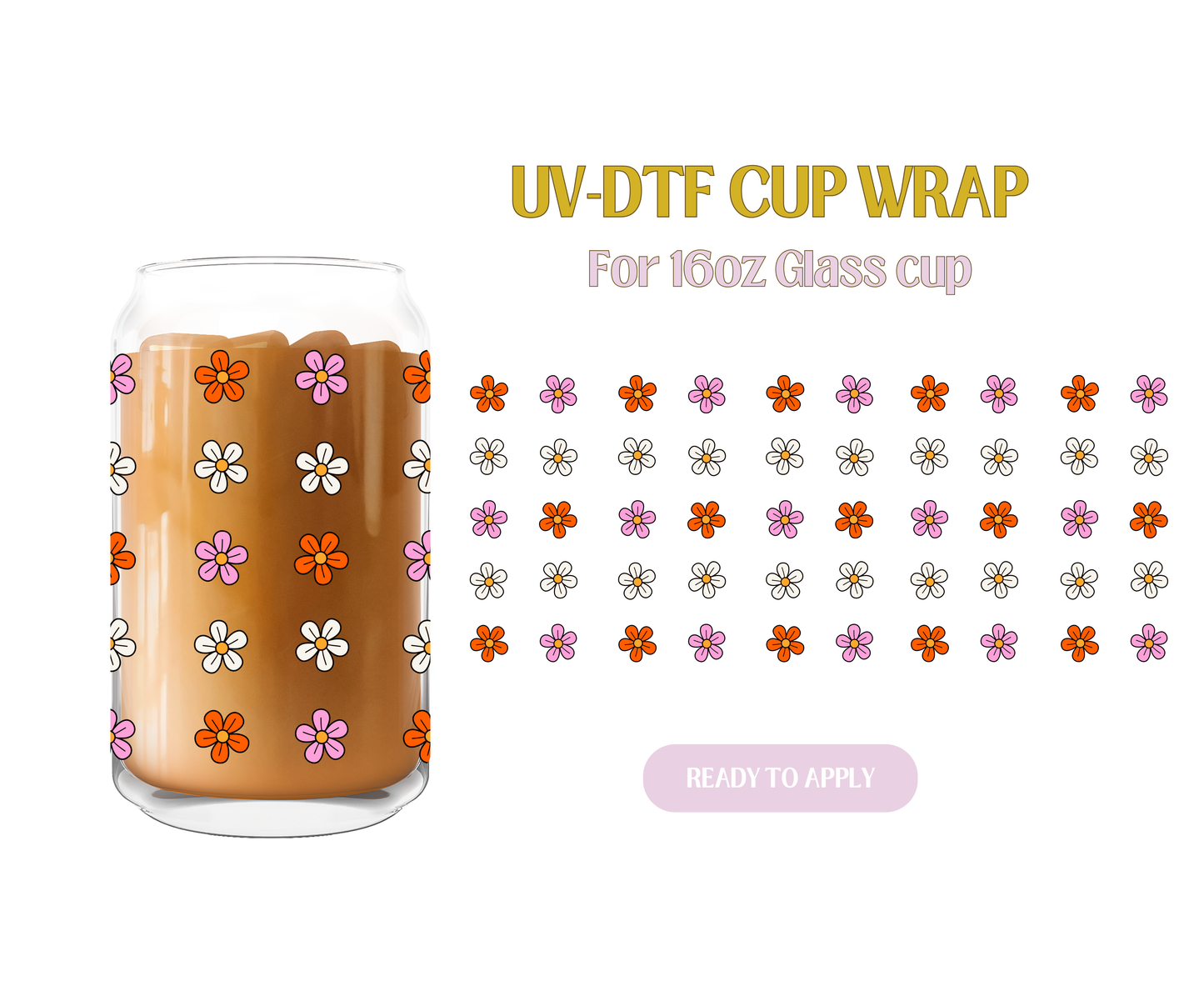 Flower UV-DTF Wrap