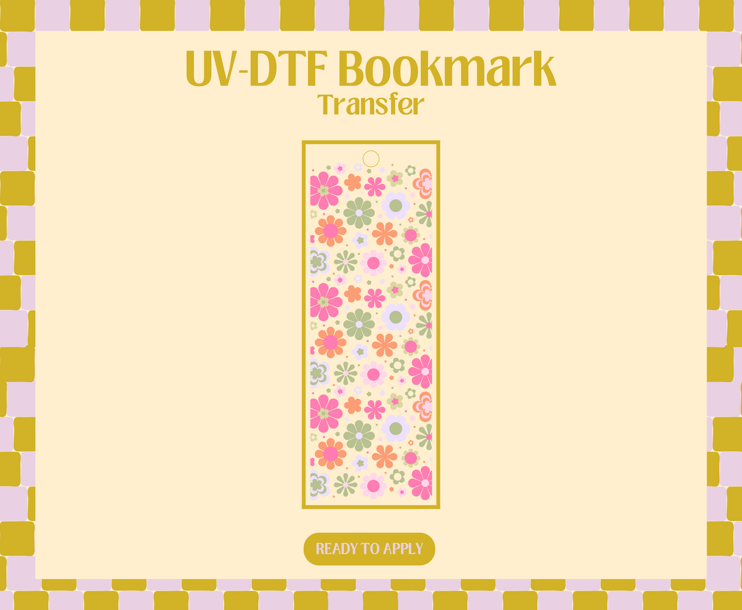 Flower Bloom UV-DTF Bookmark