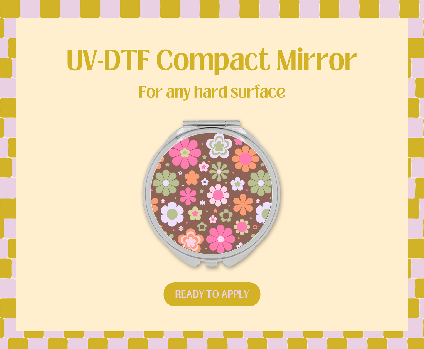 Flower Bloom UV-DTF Compact Mirror