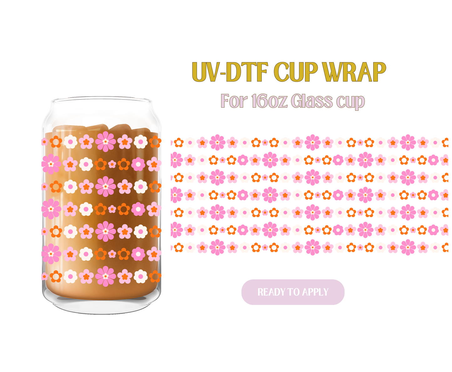 Flower Charm Spring UV-DTF Wrap