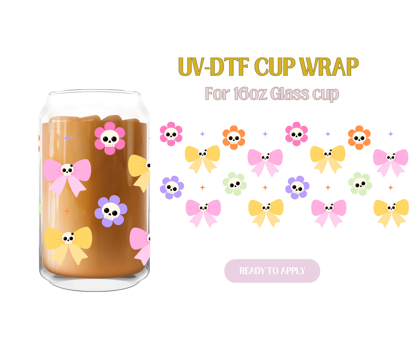 Flowers and Bows UV-DTF Wrap