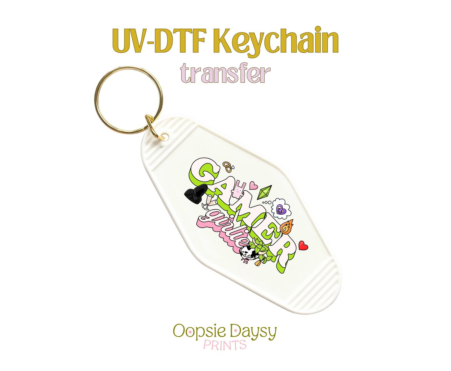 Gamer Girlie UV-DTF Keychain
