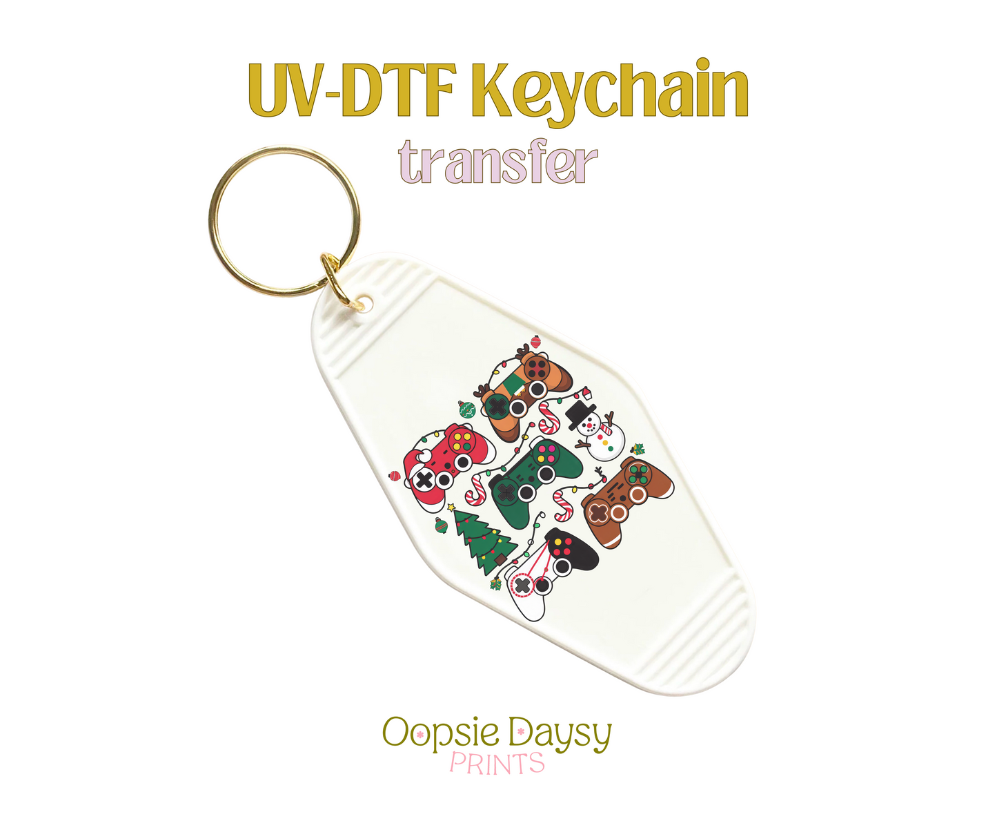 Gaming Chrsitmas UV-DTF Keychain