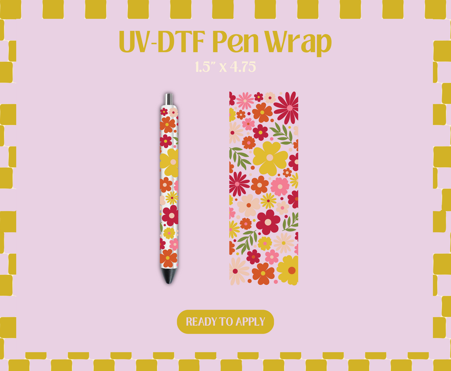 Garden Florals UV-DTF Pen Wraps