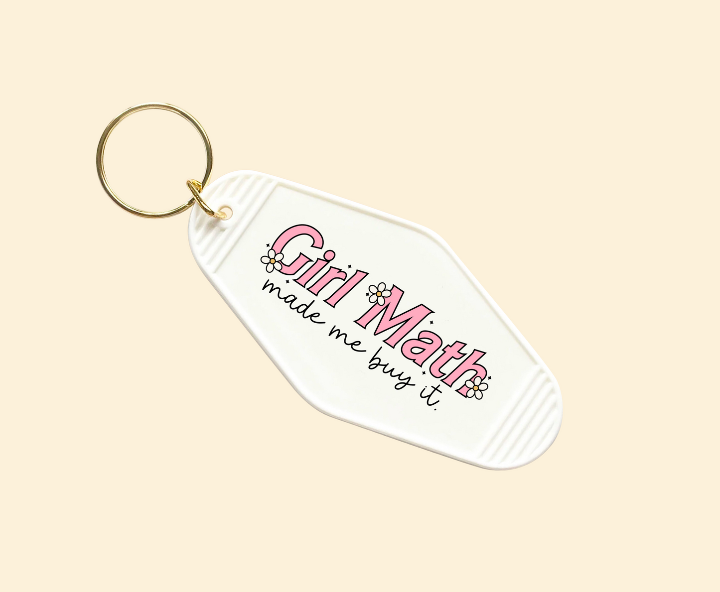 Girl Math made me buy it UV-DTF Keychain