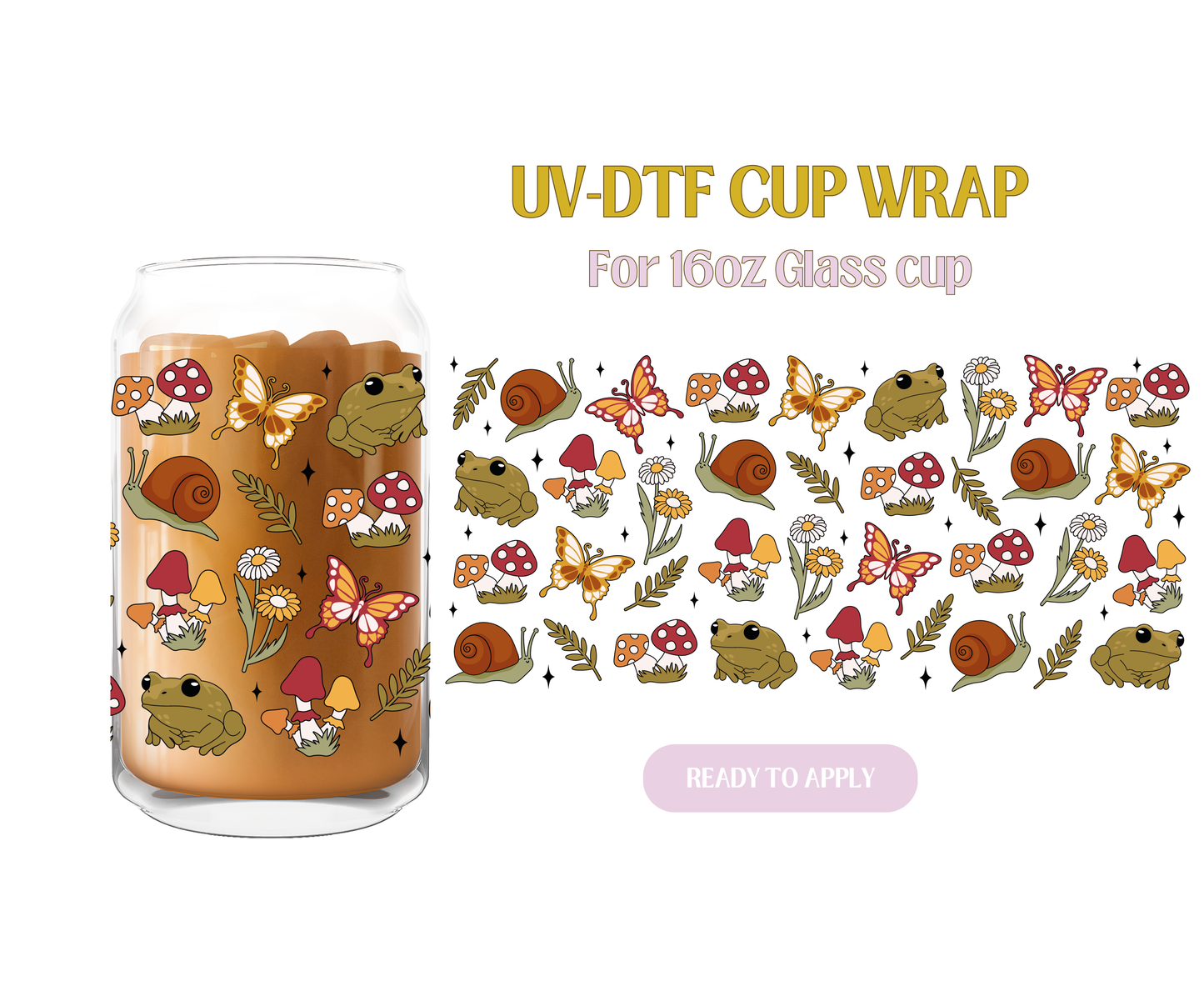 Goblincore Creatures UV-DTF Cup Wrap