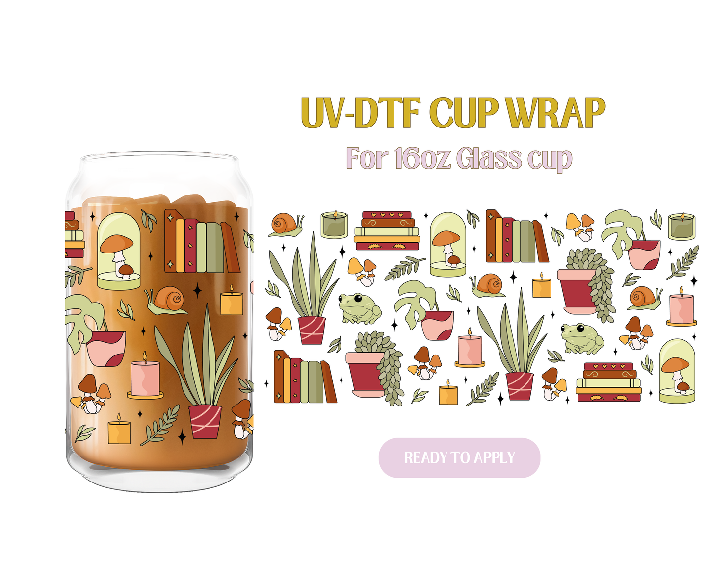 Goblincore Shelves UV-DTF Cup Wrap