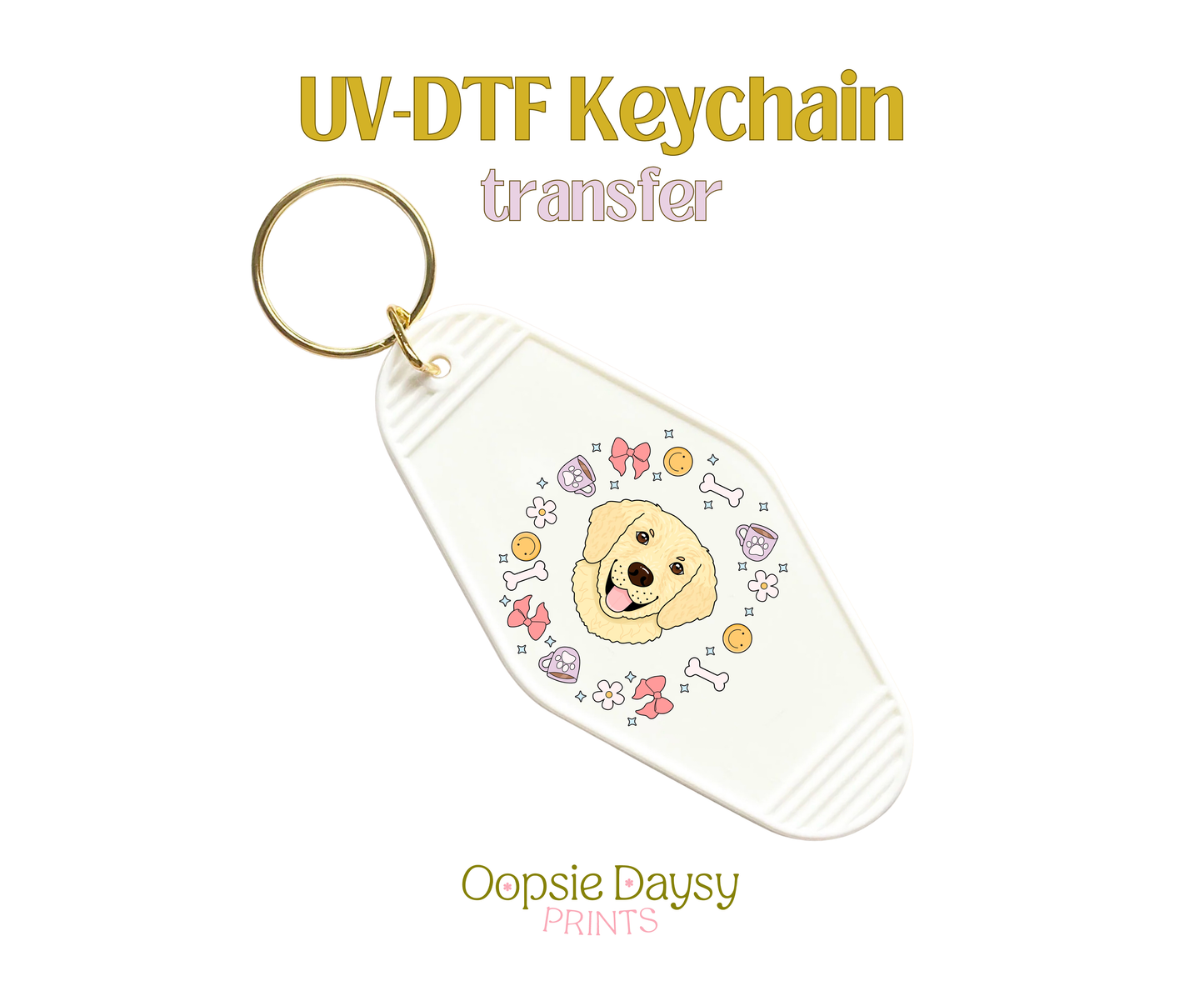 Golden Light UV-DTF Keychain