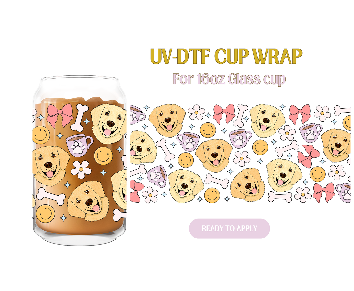 Golden Pup UV-DTF Wrap