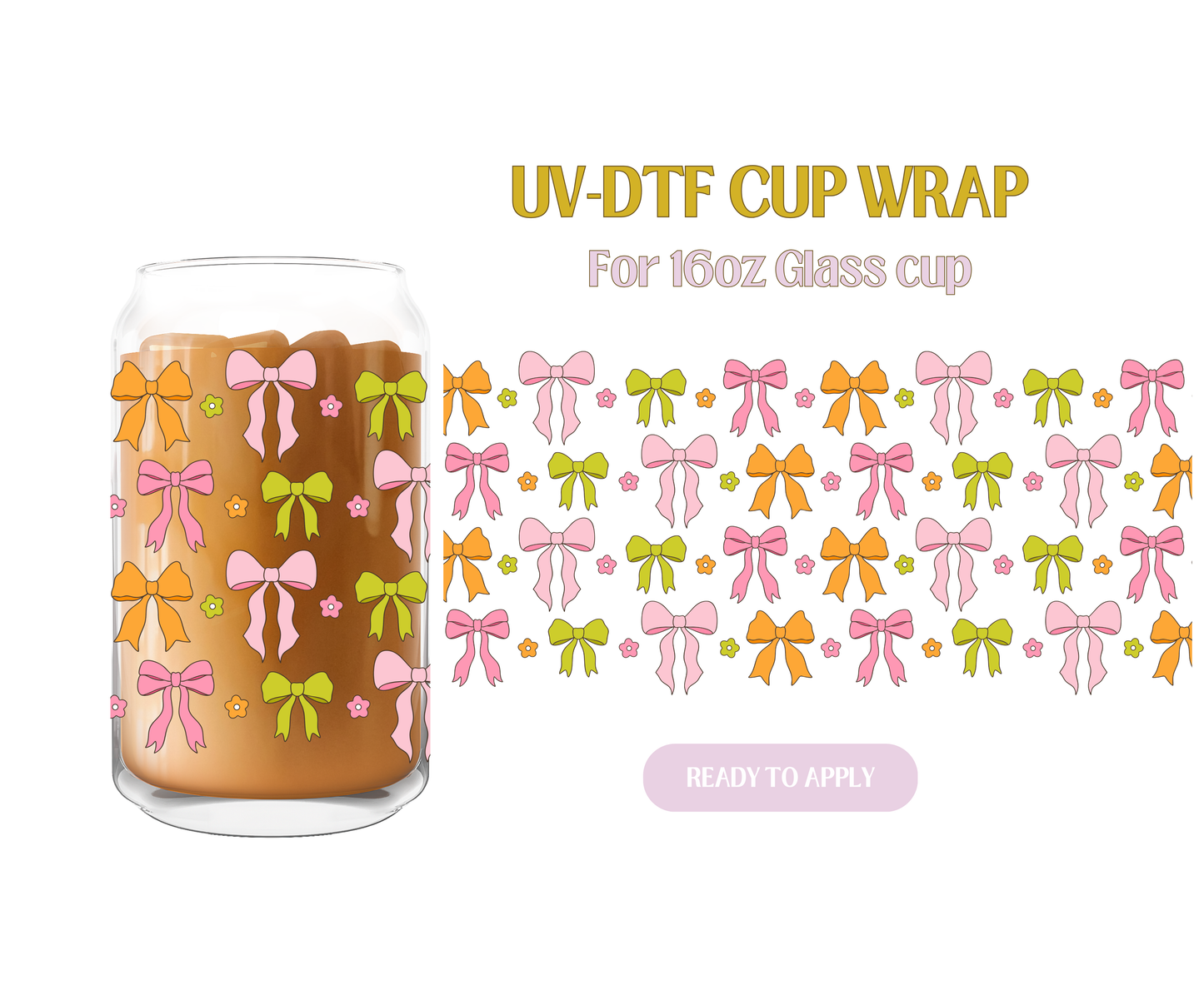 Groovy Color Bows UV-DTF Wrap