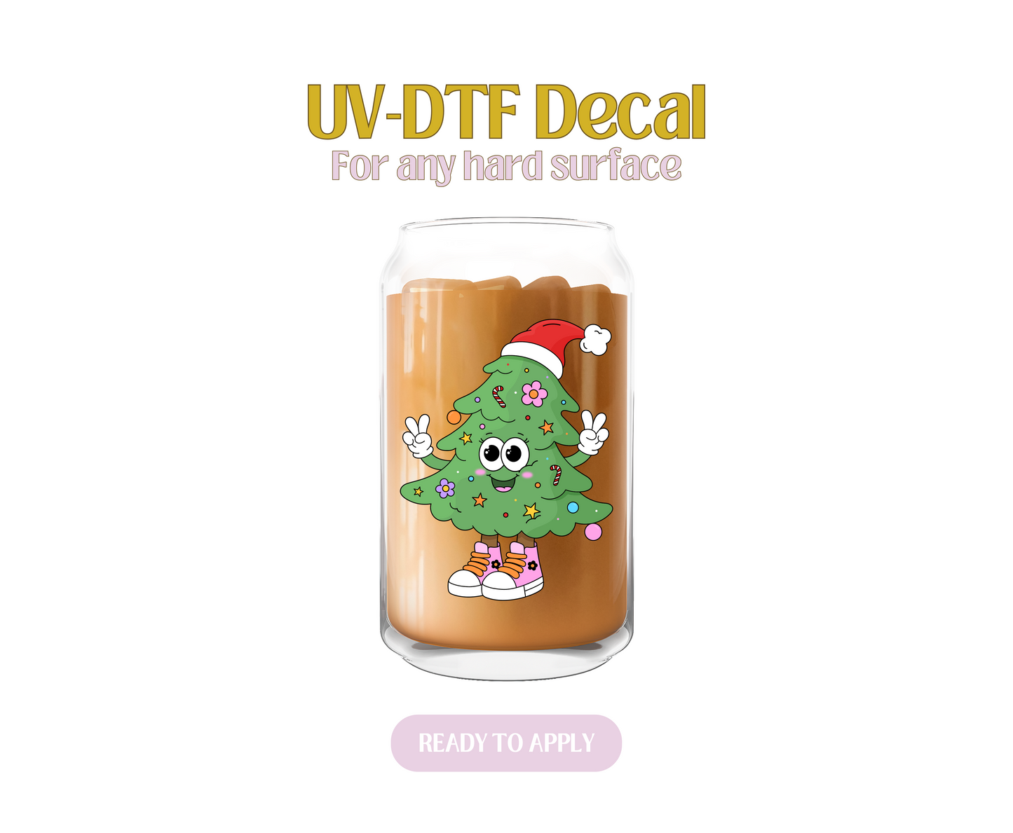 Groovy Cutie Xmas Tree UV-DTF Decal