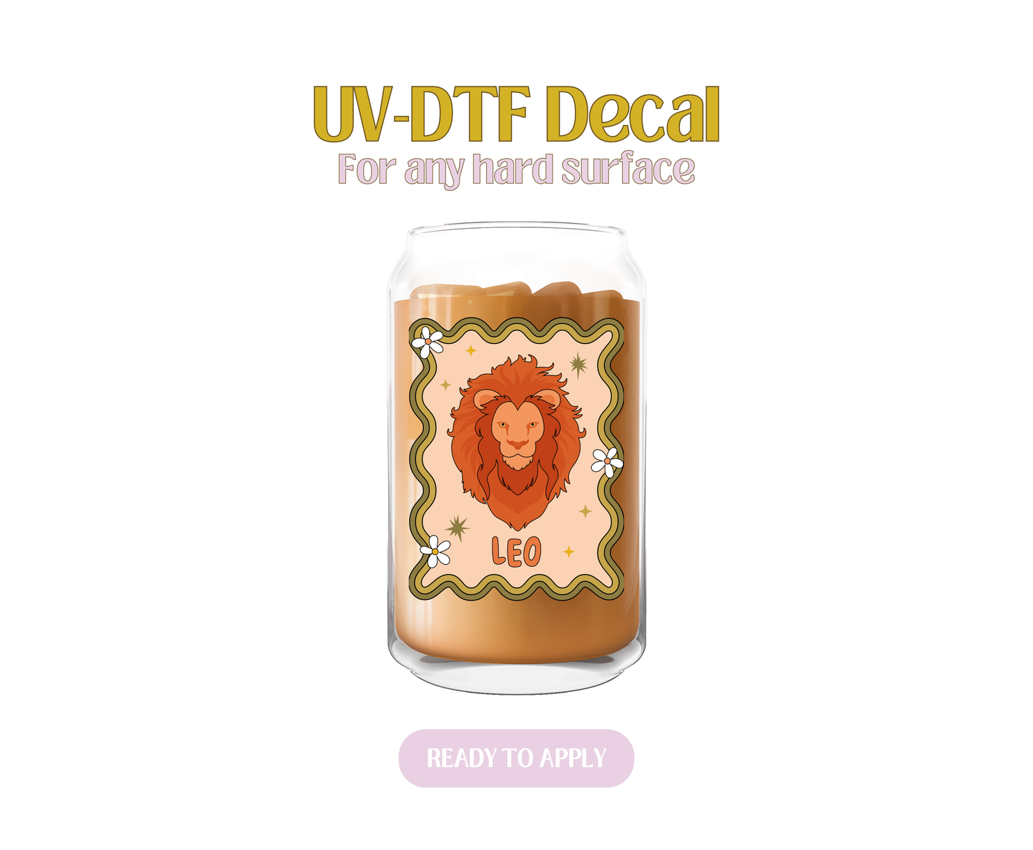 Groovy Leo UV-DTF Decal