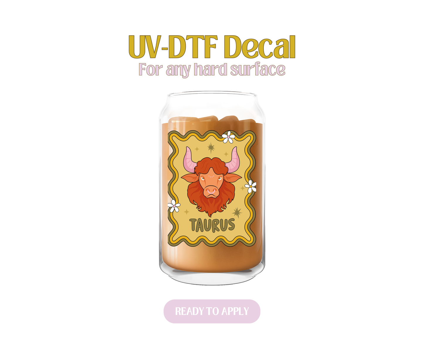 Groovy Taurus UV-DTF Decal